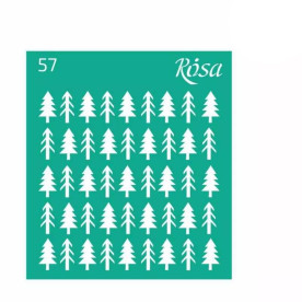 Трафарет багаторазовий самоклеючий, №57, Новий рік, 9х10см, Rosa Talent