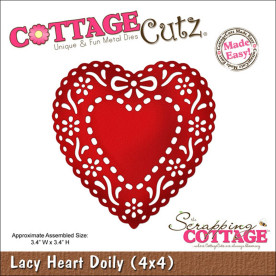 Нож для вырезания Lacy Heart 10,2х10,2 см от CottageCutz