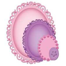Ніж для вирізання та тиснення Floral Ovals 4 шт. від Spellbinders