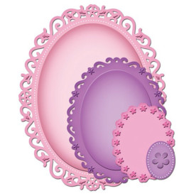 Ніж для вирізання та тиснення Floral Ovals 4 шт. від Spellbinders