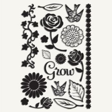 Набор натирок Texture Rubbings: Florals от 7gypsies