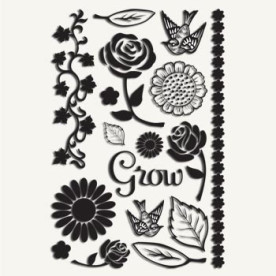 Набор натирок Texture Rubbings: Florals от 7gypsies