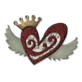Нож для вырезания Bigz Die- Heart Wings от Tim Holtz