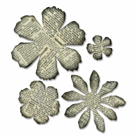 Нож для вырезания Bigz Die- Tattered Floral от Tim Holtz