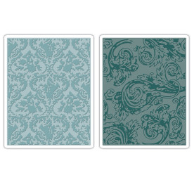 Папки для тиснення Texture Fades Damask and Regal Flourishes від Tim Holtz