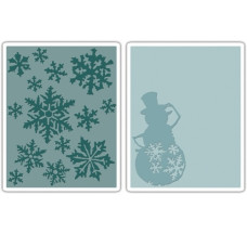 Папки для тиснення Snow Flurries and Snowman від Tim Holtz