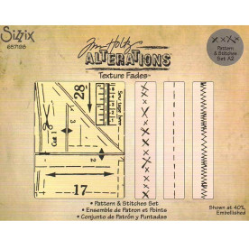 Папки для тиснення Pattern & Stitches Set від Tim Holtz