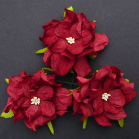 Декоративный цветок гардении бордового цвета, 7 см 