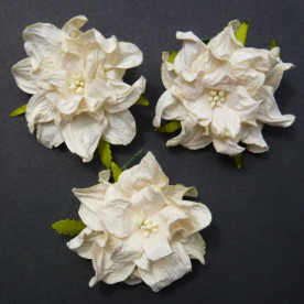 Декоративна квітка гарденії кольору темної слонової кістки, 7 см