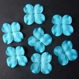 Набір 10 квіток гортензії блакитного кольору, 5 см