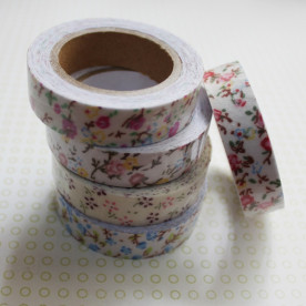 Лента декоративная на клеевой основе, цветочный дизайн, №16, 5 м, 15 мм.