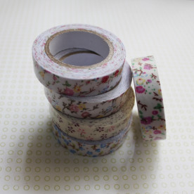 Лента декоративная на клеевой основе, цветочный дизайн, №20, 5 м, 15 мм.