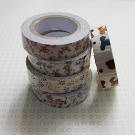 Стрічка декоративна на клейовий основі, квітковий дизайн, №23, 5 м, 15 мм.