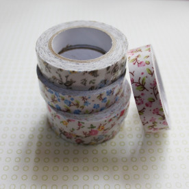 Стрічка декоративна на клейовий основі, квітковий дизайн, №6, 5 м, 15 мм.