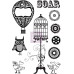 Набор резиновых штампов Steam Punk, 5 шт., Prima