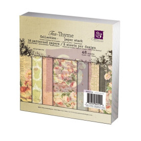 Набор односторонней бумаги Tea Thyme, 48 листов 15х15 см от Prima