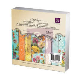 Набір односторонньої паперу Zephyr, 48 аркушів 15х15 см від Prima