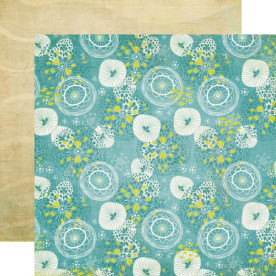 Двосторонній Аркуш скраппаперу Beachy, 30х30 см від Echo Park