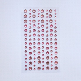 Стрази рожевого кольору, 120 шт