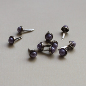 Брадси для скрапбукінгу фіолетового кольору, 10 шт, 6мм