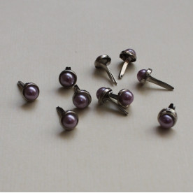 Брадси для скрапбукінгу світло-фіолетового кольору, 10 шт, 6мм