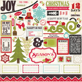 Наклейки для скрапбукинга Seasons Greetings, Echo Park