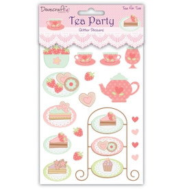 Наклейки для скрапбукинга с глиттером Tea for Two, Dovecraft