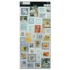 Наклейки для скрапбукинга Cardstock Stickers Stamps Baby Boy, Pebbles