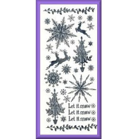 Контурні наклейки для скрапбукінгу X-mas Blues від Dovecraft