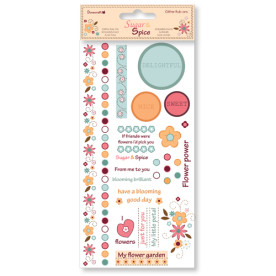 Натирки с глиттером для скрапбукинга Sugar & Spice от Dovecraft