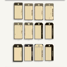 Набір тегів 97% Complete Real Tags Assortment Pack-Black & White від 7gypsies
