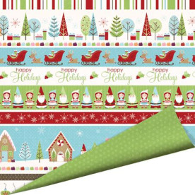 Двусторонний лист бумаги с лаковым покрытием  Gingerbread Village, 30х30 см от Imaginisce