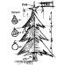 Резиновый штамп Tree Sketch, Tim Holtz, 12,5х9 см