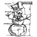 Резиновый штамп Snowman Sketch, Tim Holtz, 12,5х9 см