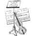 Силиконовый штамп Violin Collage, La Blanche, 7,5х10 см