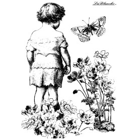 Силіконовий штамп Pondering Child, La Blanche, 7,5х10 см