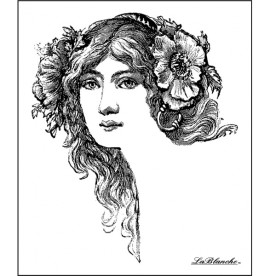 Силіконовий штамп Floral Hair-Do, La Blanche, 7,5х10 см