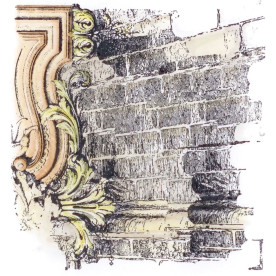 Силіконовий штамп Brick Background, La Blanche, 11,5х12,5 см