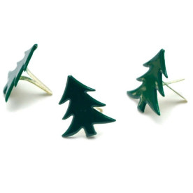 Набір брадс Dark Green Trees від Creative Impressions, 50 шт