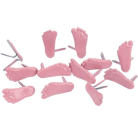 Набор брадсов Pink Feet от компании Eyelet Outlet, 12 шт