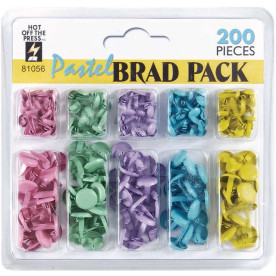 Набор брадсов Pastel Brad Pack  от  Hot off the Press, 200 шт