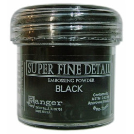 Пудра для ембоссінга чорного кольору Super Fine Embossing Powder від Ranger