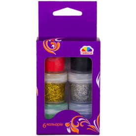 Набір гуашевих фарб Творчість, 6 кол., зол. і срібло, 10 мл, Гамма