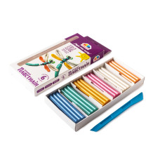 Набір воскового пластиліну Творчість 6 кол., 72 г, перламутр., зі стеком, ГАММА