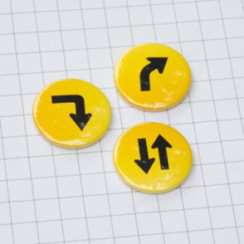 Набір значків-фішок Дорожні знаки №1, 3 шт