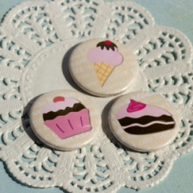 Набір значків-фішок Солодке життя, 3 шт