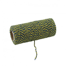 Шпагат бавовняний жовто-синій, 1.3 мм, 5 м