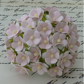 Набор из 10 декоративных цветков Sweetheart светло розового цвета, 15 мм