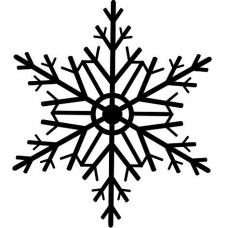 Акриловый штамп Праздничная снежинка 3.0см x 3.4см