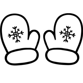 Акриловий штамп Рукавиці 4.7см x 3.0см